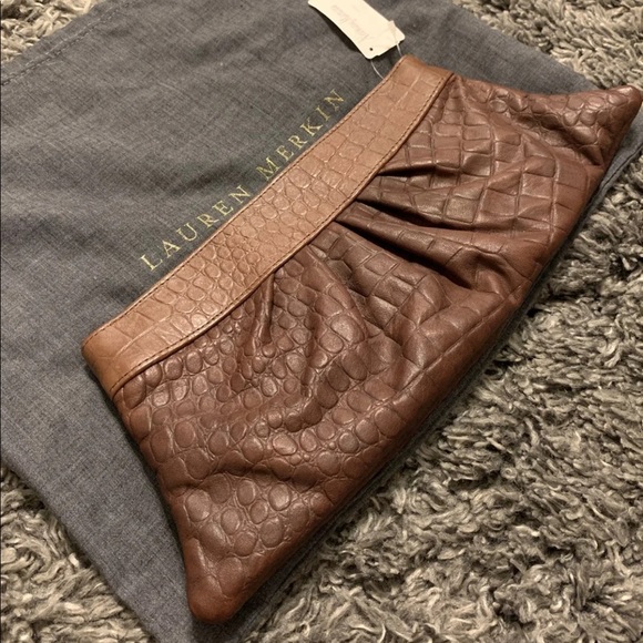 SOLD Brand new Lauren Merkin leather clutch - Picture 2 of 5